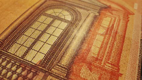 fifty euro banknotes close-up. european currency eur, eu central bank. 50 euro money macro. economy, financial and banking concept in european union.