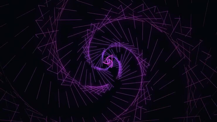 Sfondo Animato Astratto con Spirale Geometrica Viola