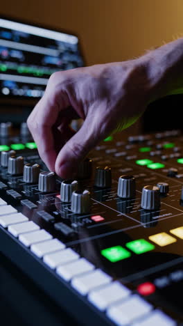 music production in a studio