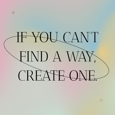 motivational quote on gradient background