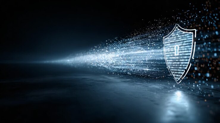 A Dynamic Visualization of Cybersecurity: A Shield Protecting Data with Streams of Information Flowing in a Dark Digital Environment