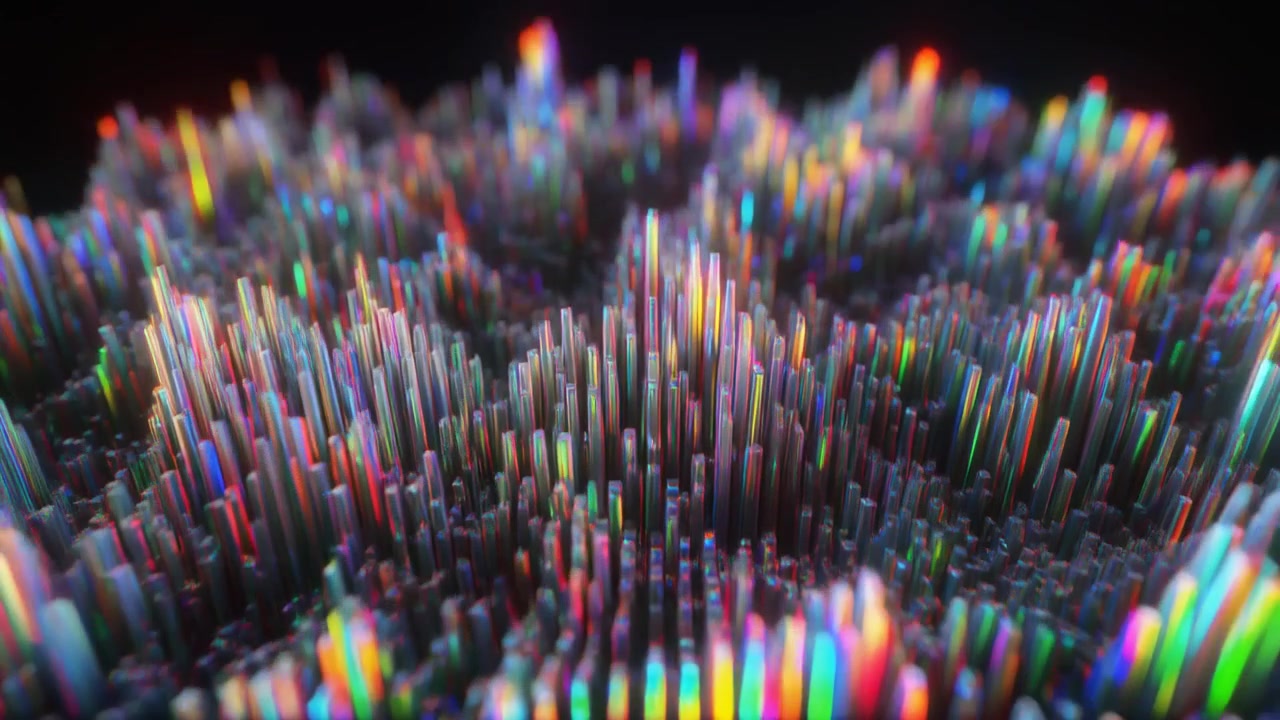 Abstract Motion Background with Glowing Colorful Vertical Bars
