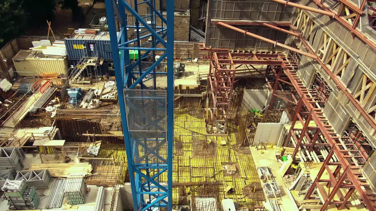 Drone Shot of a House Under Construction in London