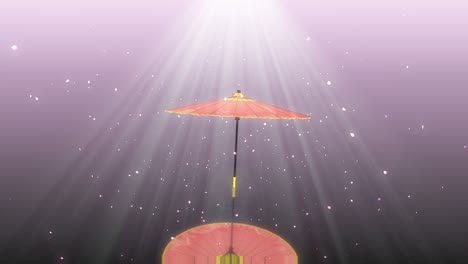 일본어 중국어 우산 우산 루프 애니메이션