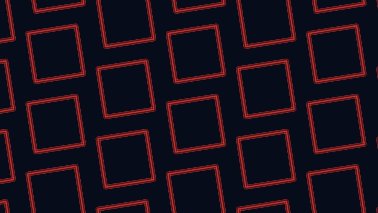 暗い空間にカラフルな正方形のパターン