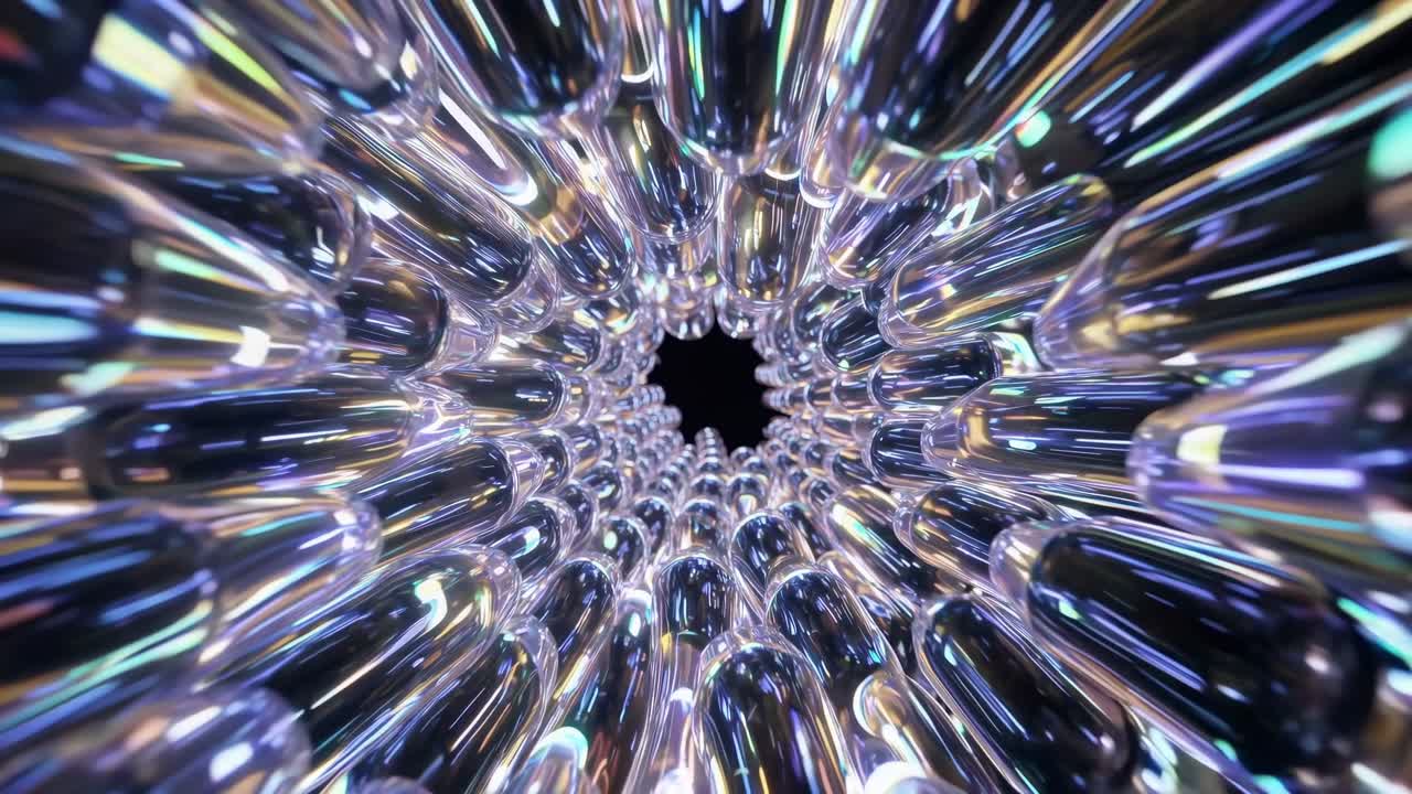 túnel metálico abstracto