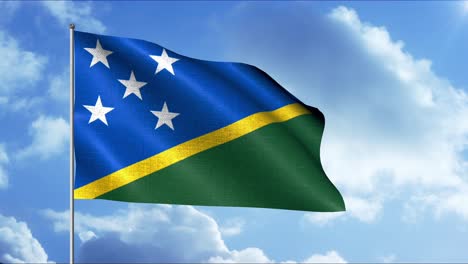 solomon islands flag waving in the wind