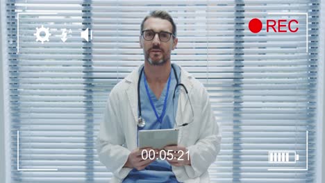 filmar a un médico con una cámara digital 4k