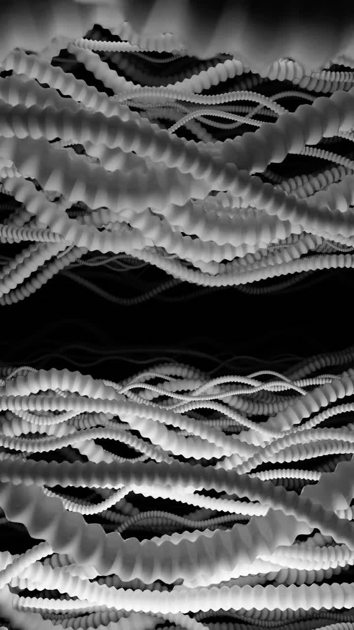Abstract Tentacles in Black and White