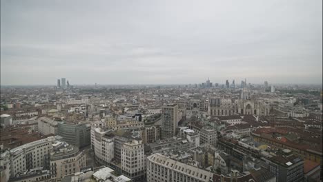 Zeitraffer-Der-Skyline-Von-Mailand.-Bewölkter-Tag