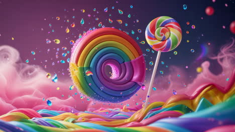 a magical rainbow candy land
