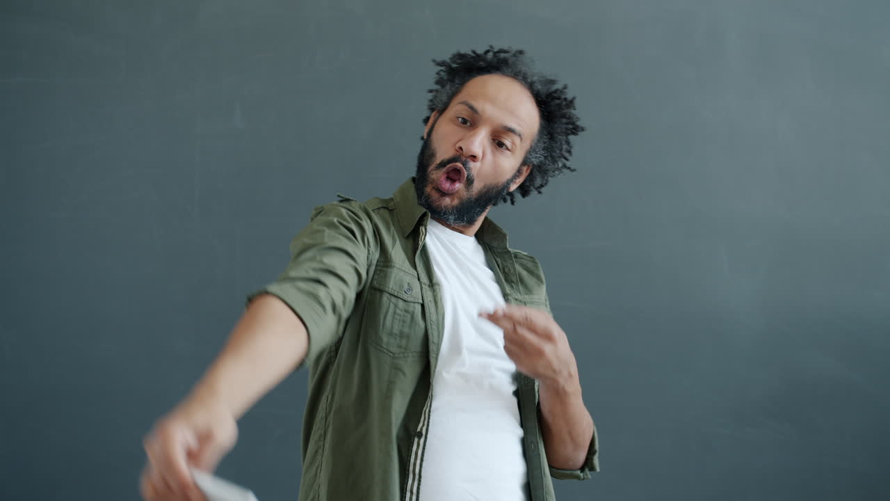 Man Taking a Funny Selfie