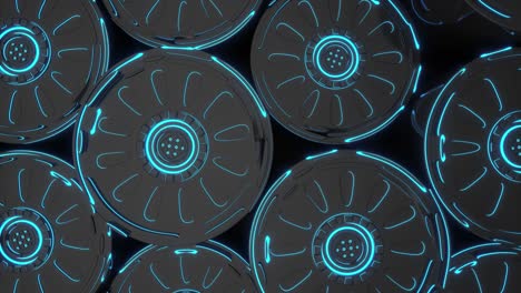 bucle de fondo tecnológico con líneas brillantes azules