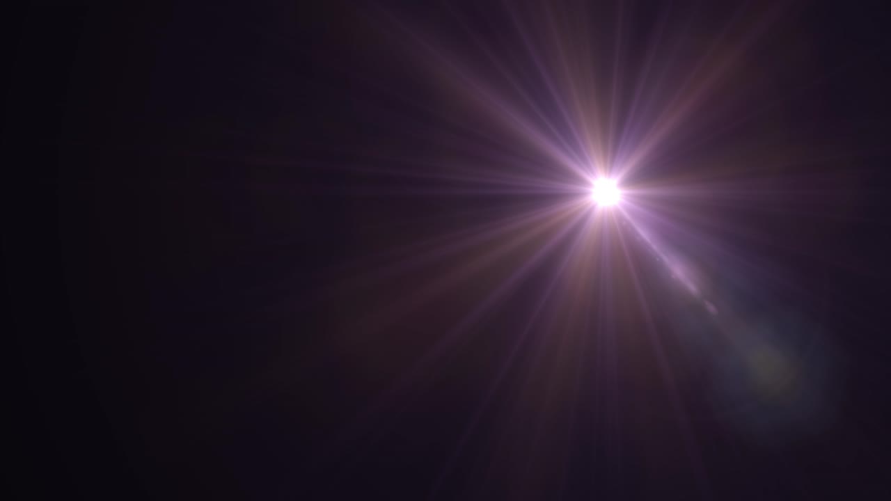 4k bright lens flare flashes leak rays light effect for transitions movement on black background