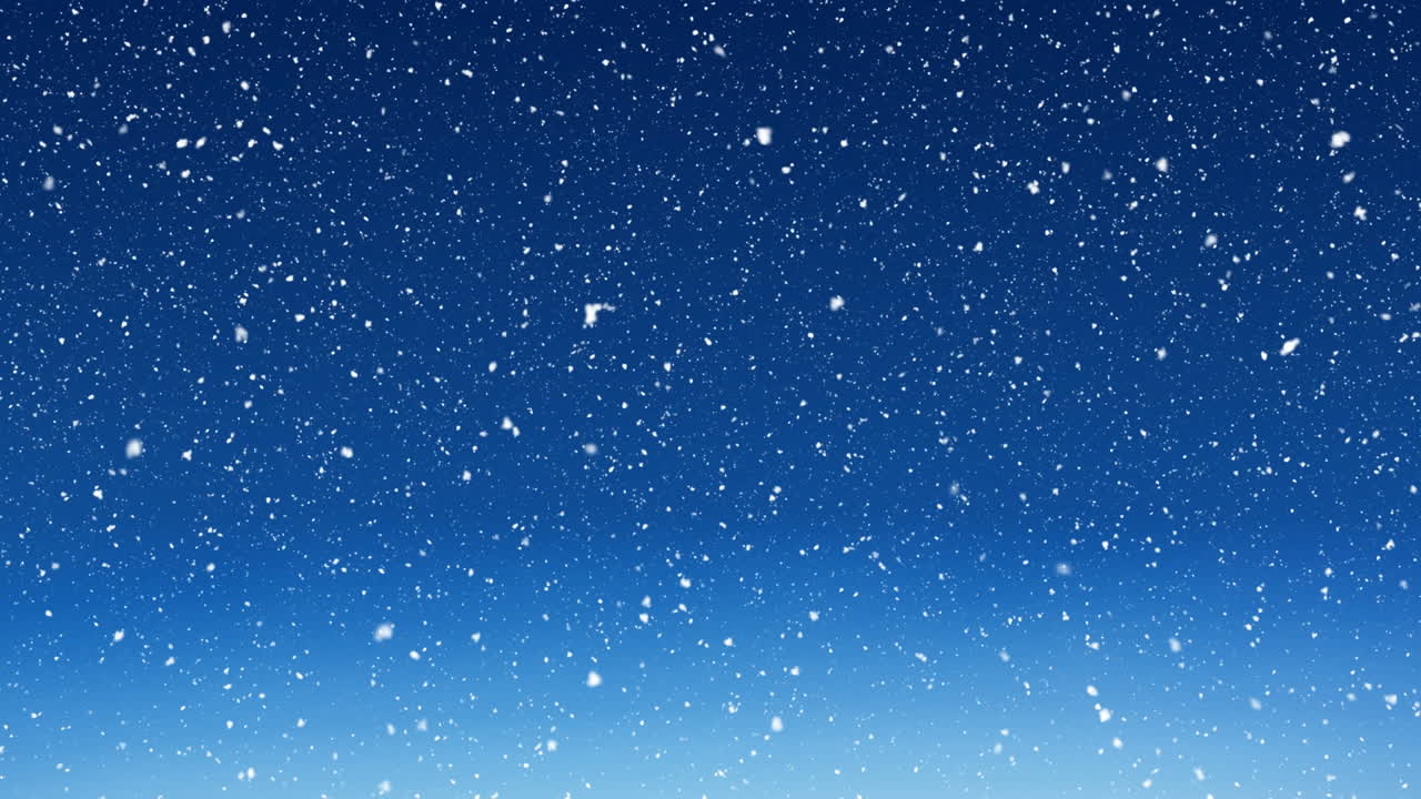 파란색 바탕에 눈이 내리고 있습니다.