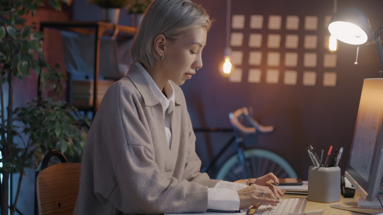 Young Woman Working at a Desk
