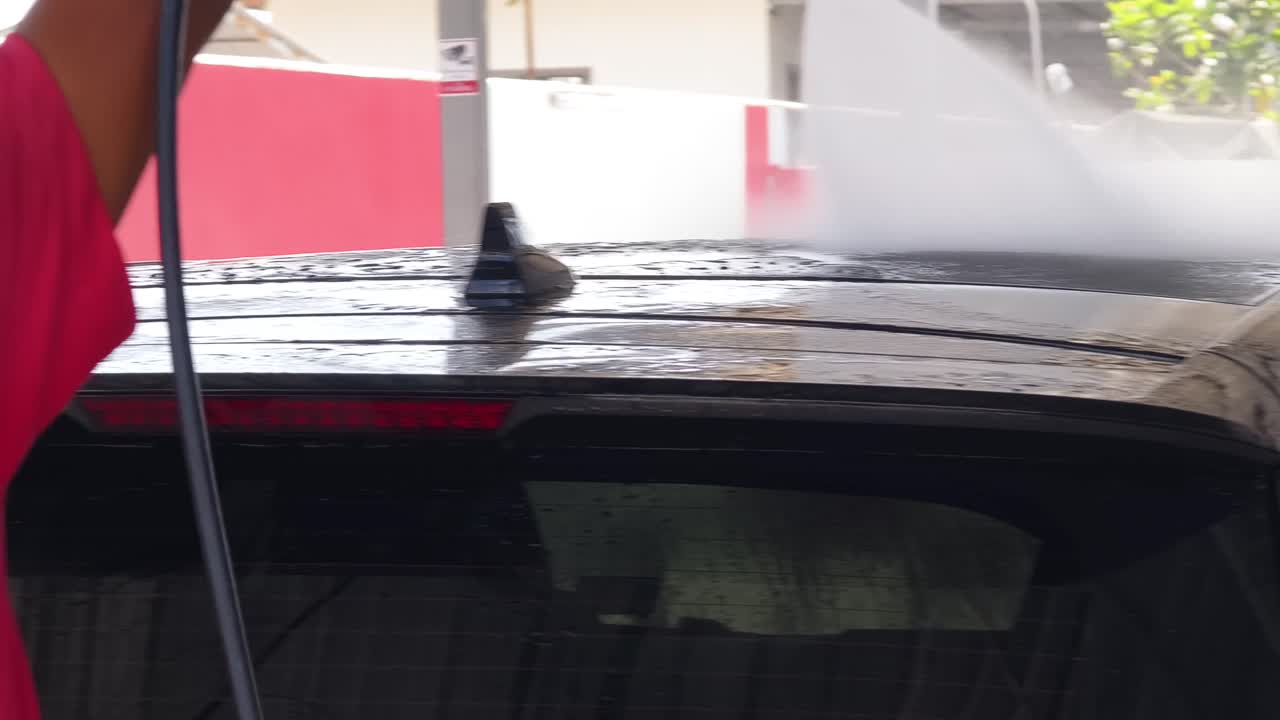 진행 중인 자동차 세탁