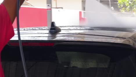 lavado de coches en curso