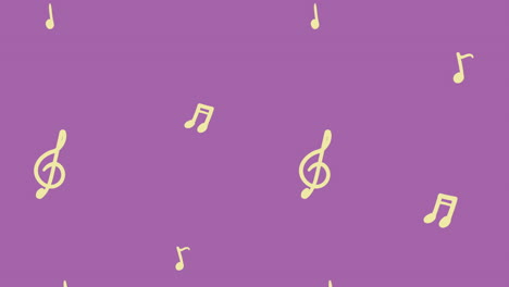 music notes in purple backgrouns