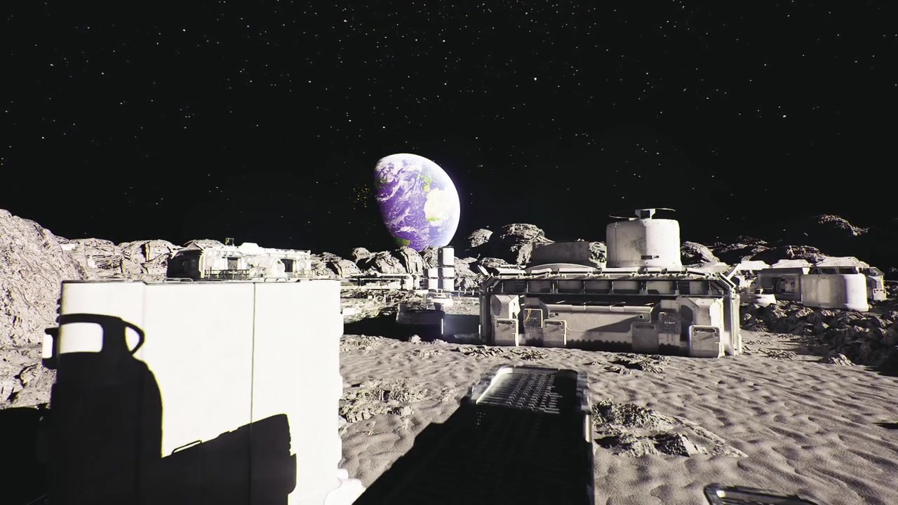 Instalação remota de extração e processamento de recursos planetários.