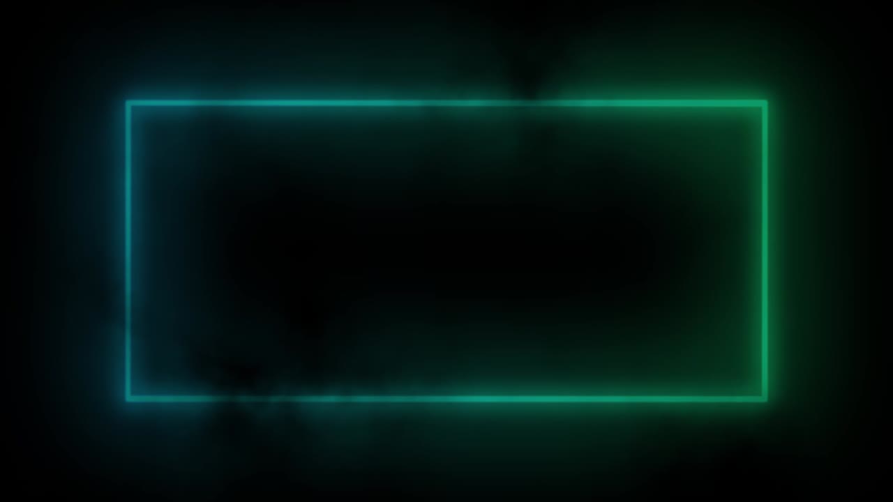 marco de neón brillante con humo