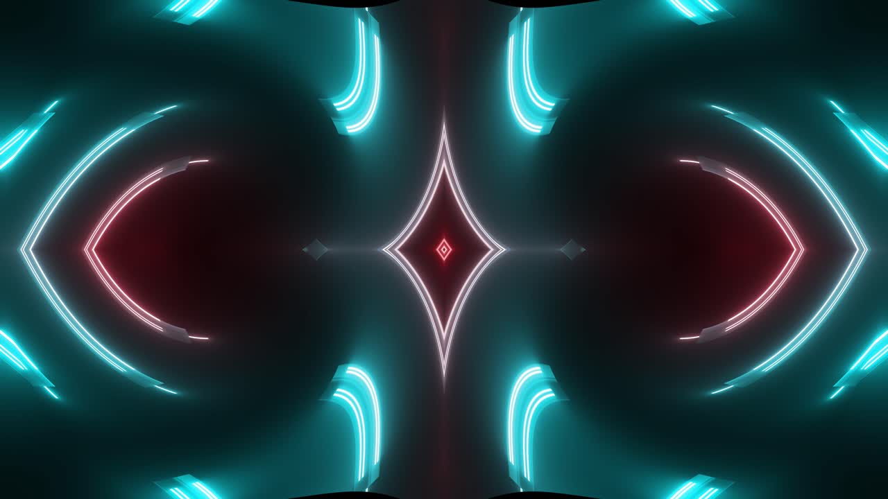 Neon Light Symmetrical Pattern