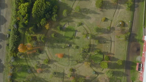 impresionante toma aérea de los terrenos de la estancia maria behety, argentina