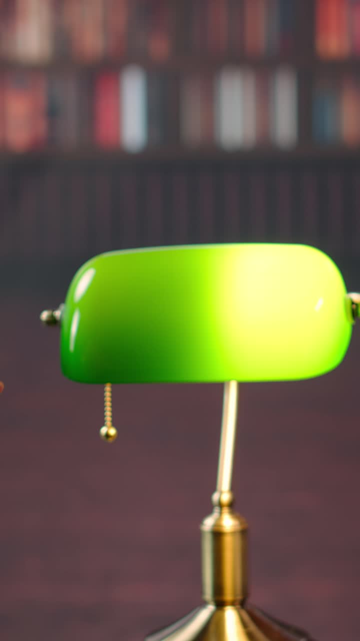 Hands Toasting with Whiskey Glasses by a Green Banker's Lamp