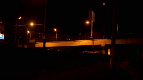 city bridge at night