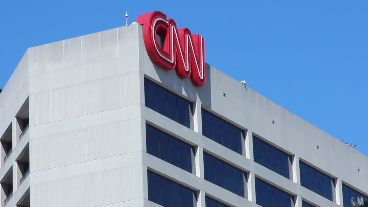 Close up of CNN Building downtown Atlanta, GA