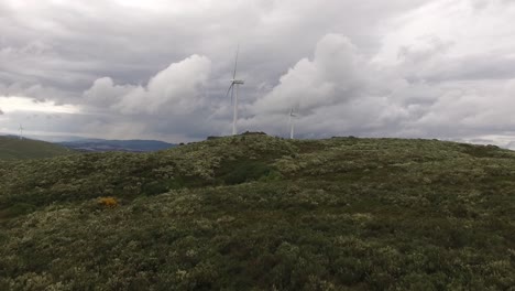 eolian wind power - renewable energy - storm clouds