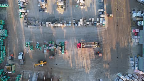 Imágenes-Aéreas-Aéreas-De-Drones-De-Patios-Industriales,-Comerciales