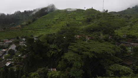 Scenic-Puncak-Pass-In-West-Java,-Indonesia---aerial-drone-shot