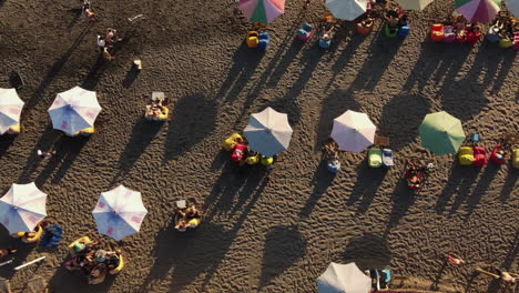 beach scene from above
