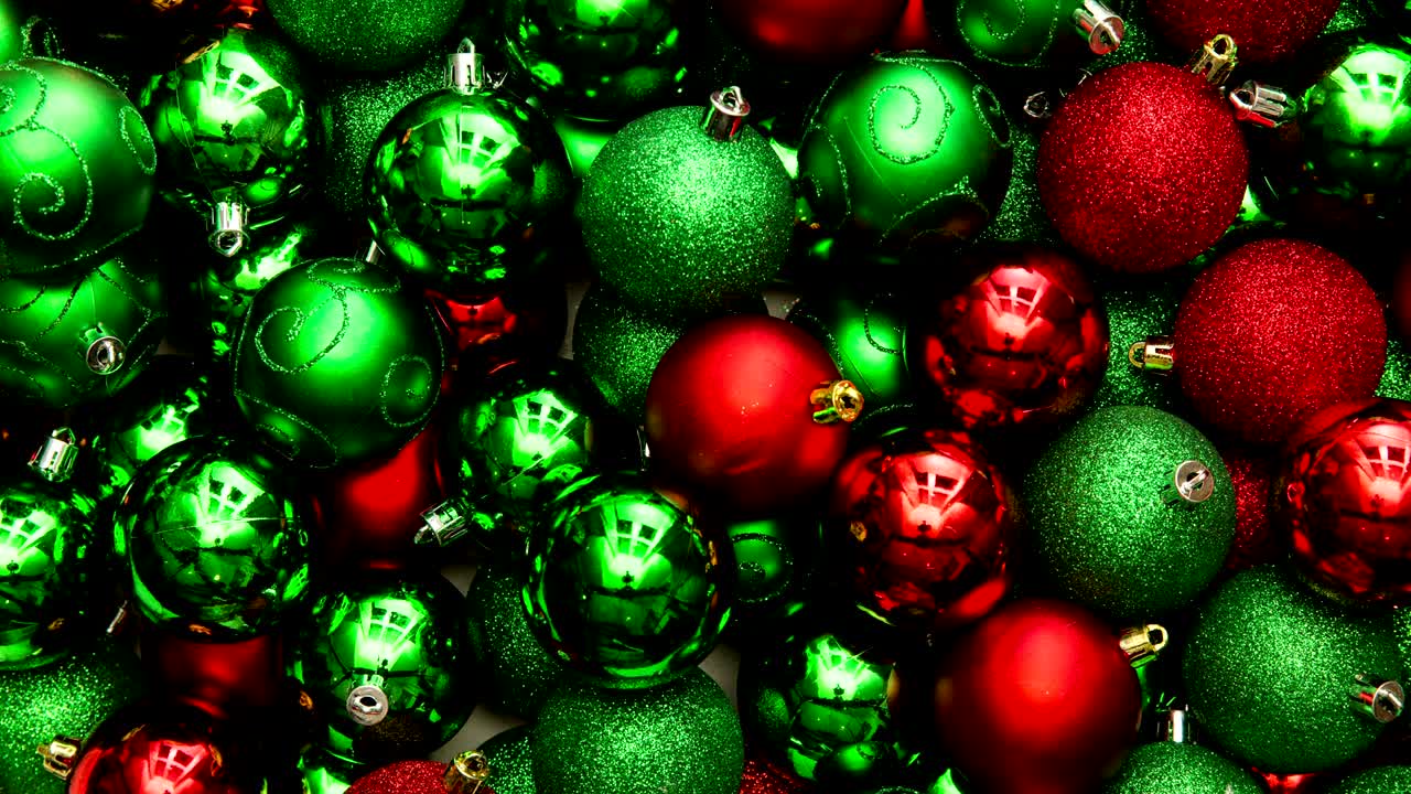 decoraciones de adornos de navidad panorámicas tomas de escaneo