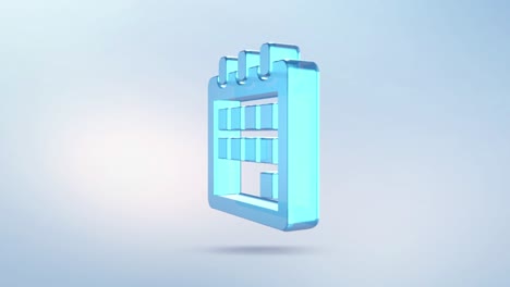 animation sign calendar icon with alpha channel. rotating isolated calendar