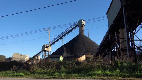 establishing shot of a coal mine in west virginia