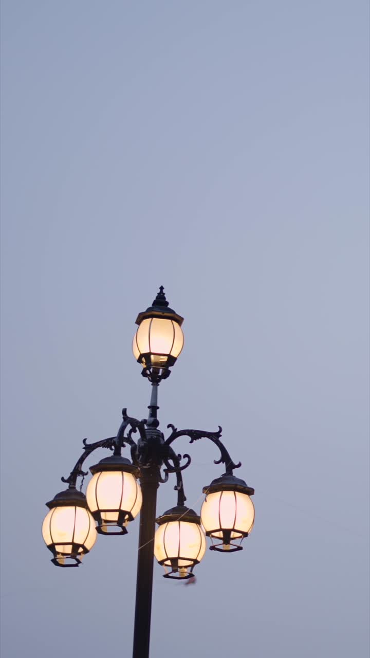Street light at dusk