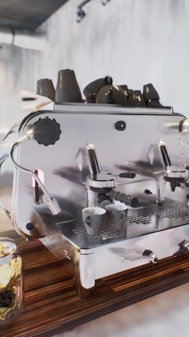 현대적 인 커피 에서 에스프레소 기계