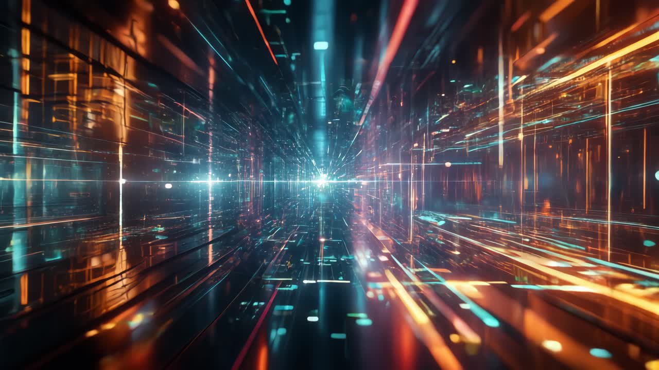 Futuristic Digital Tunnel