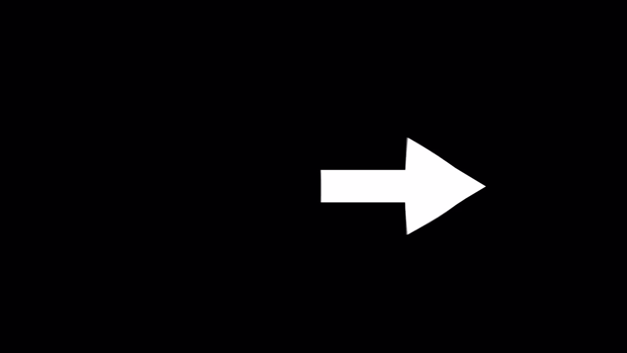 White Right Arrow on Black Background