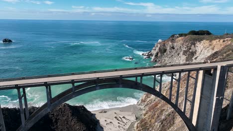 bixby creek bridge at highway 1 in california united states