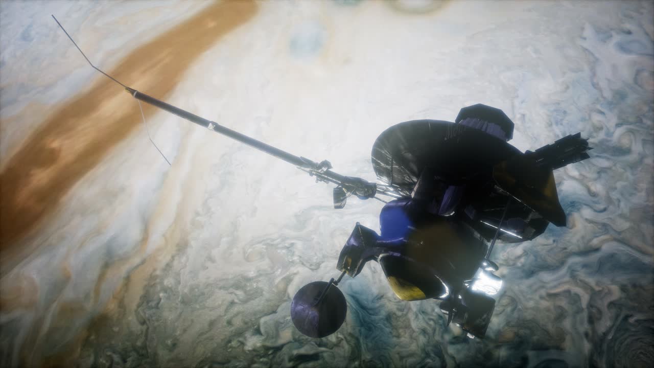 Galileo spacecraft orbiting Jupiter