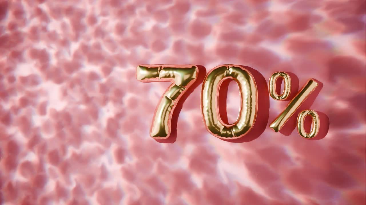 70%의 황금색은 은 바탕에 물 위에 떠다니는 물결입니다.