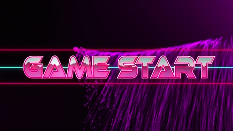 Animation-of-game-start-text-over-neon-shapes