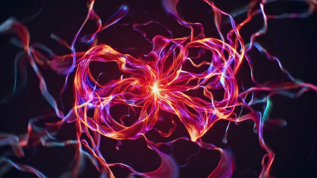 Abstract Glowing Energy Patterns