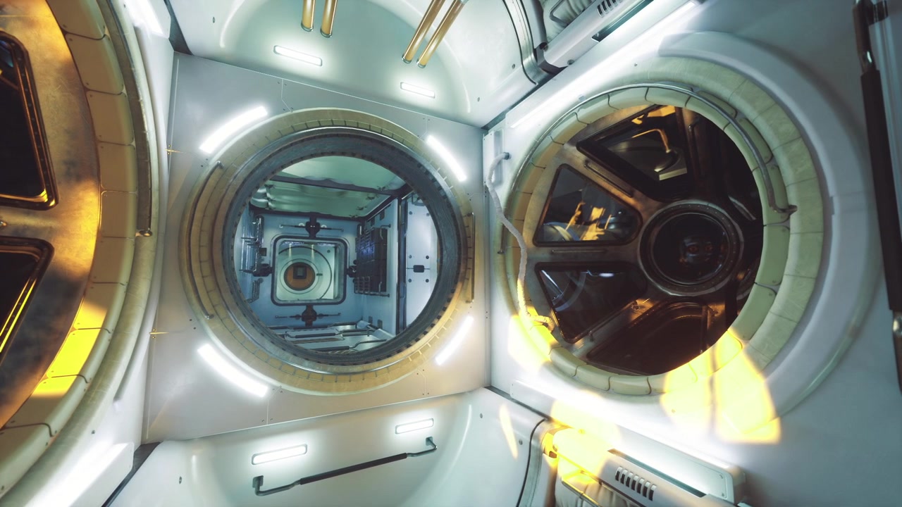 Laboratory within spacecraft equipped with experimental gear