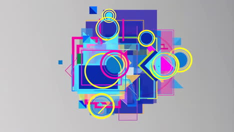 vibrant geometric abstract art composition