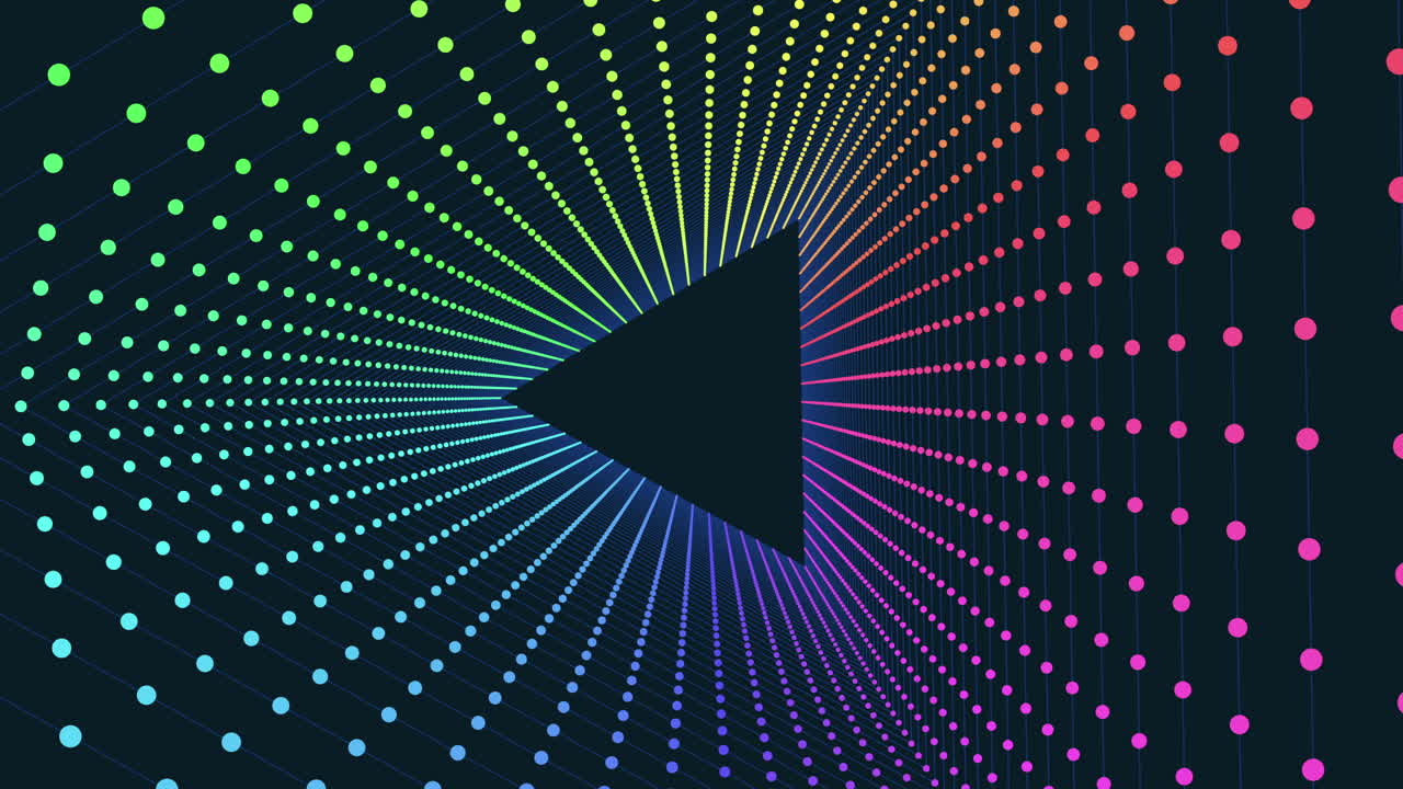 patrón geométrico triangular con líneas y puntos coloridos