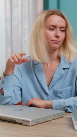 Frustrated woman having software problems with laptop angry girl nervous seeing error mistake virus
